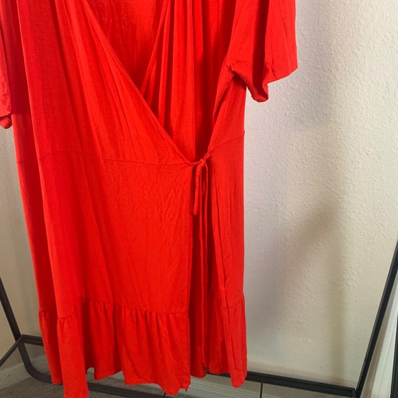 NWT asos candy red wrap dress size 22 - Picture 2 of 9